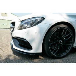 Накладка сплиттер на передний бампер на Mercedes C W205 Coupe 63 AMG